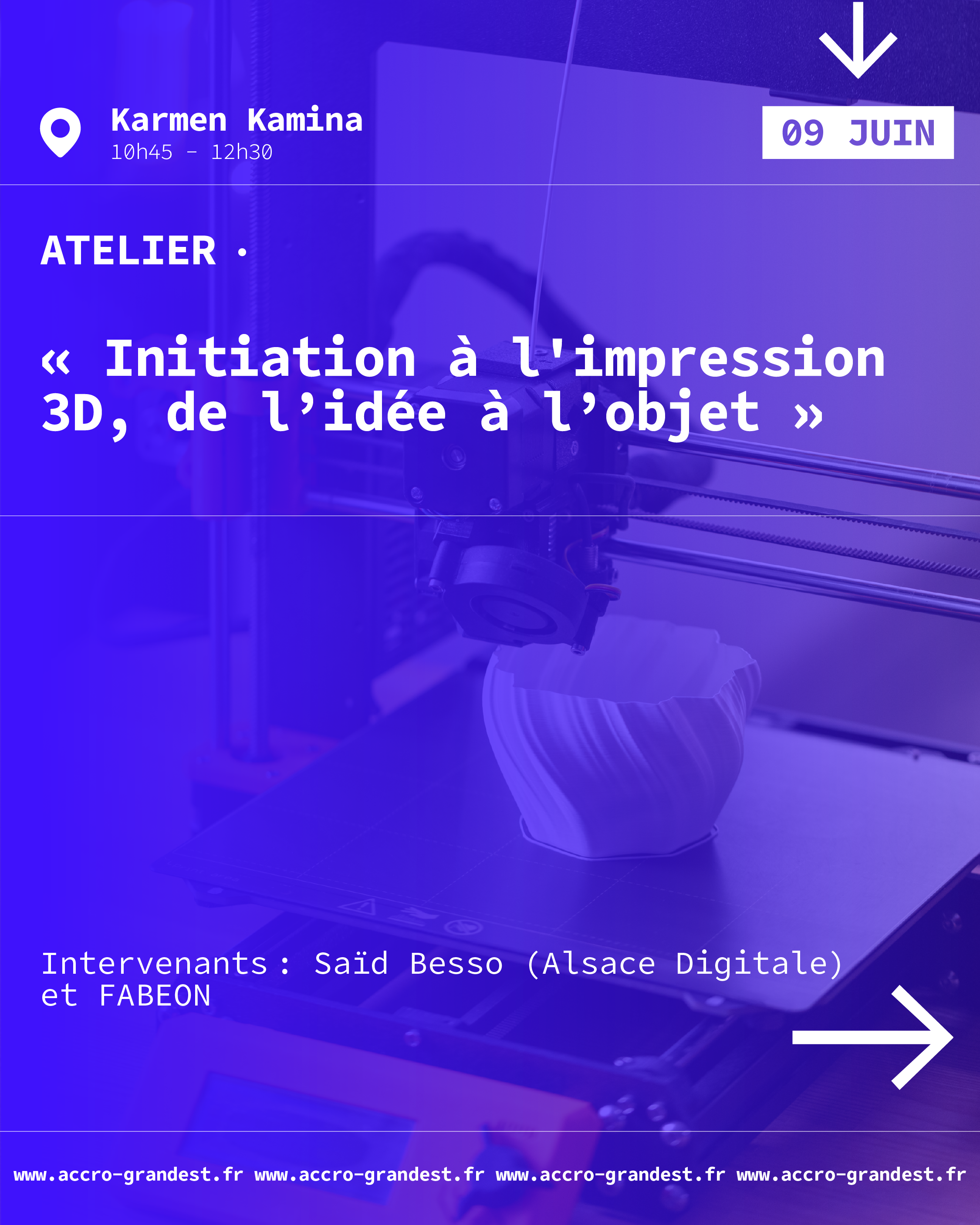 Visuel de l'événement : Initiation à l'impression 3D, de l'idée à l'objet