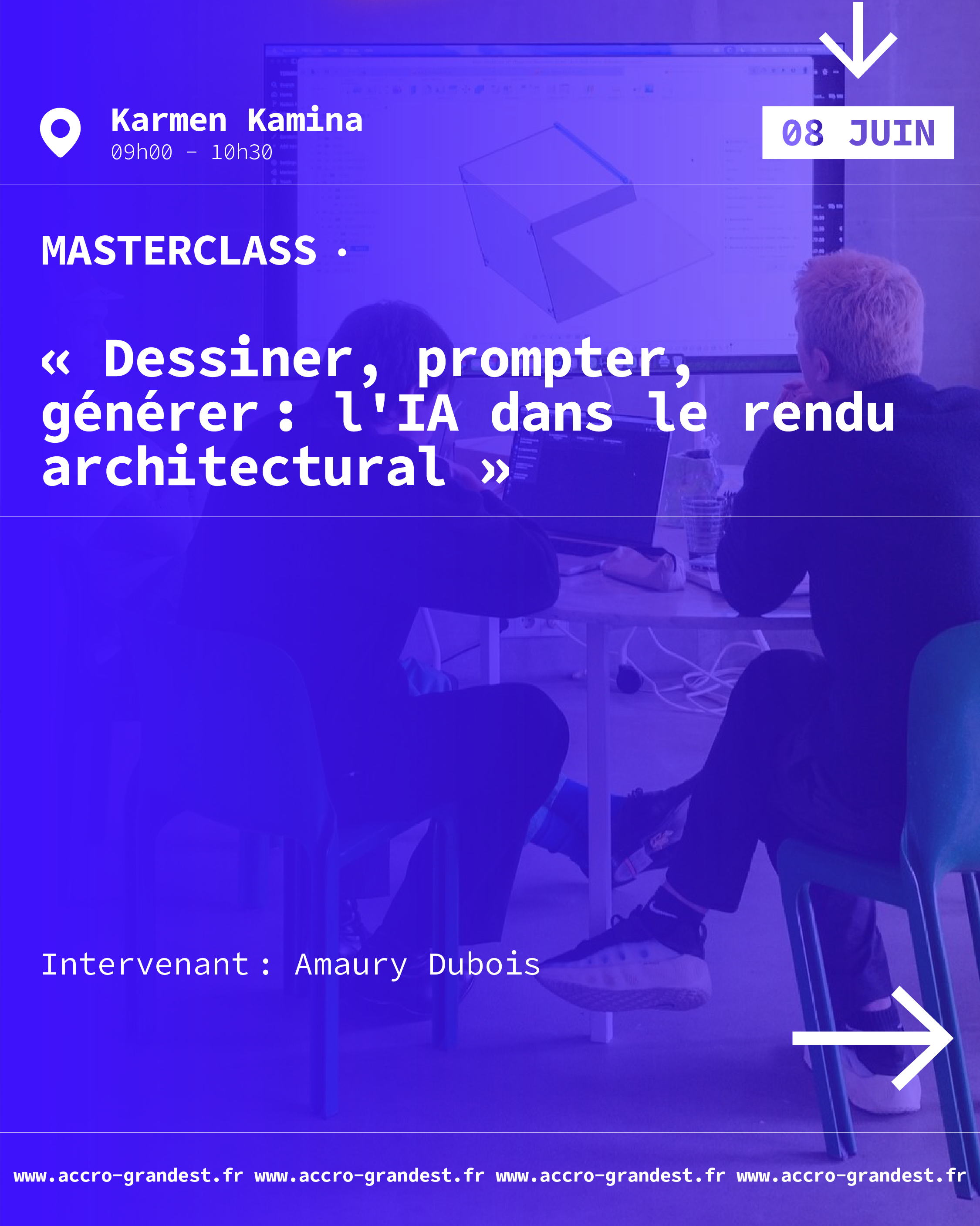 Visuel de l'événement : Dessiner, prompter, générer : l'IA dans le rendu architectural