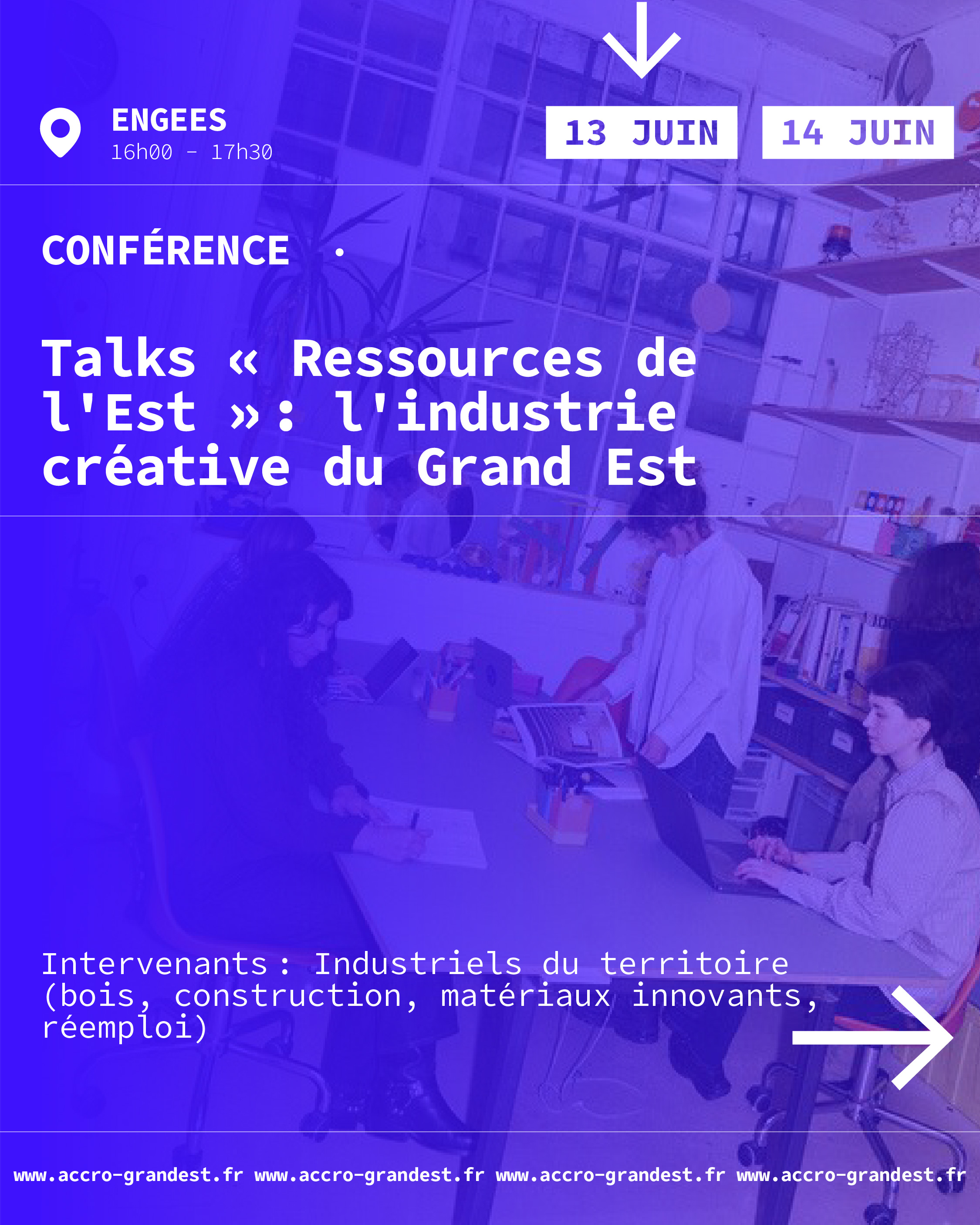 Visuel de l'événement : Talks « Ressources de l'Est » à l'ENGEES : l'industrie créative du Grand Est